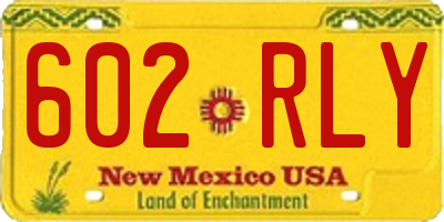 NM license plate 602RLY