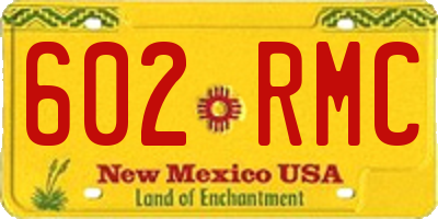 NM license plate 602RMC