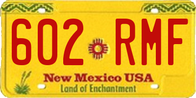 NM license plate 602RMF