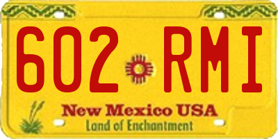 NM license plate 602RMI