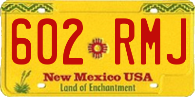 NM license plate 602RMJ