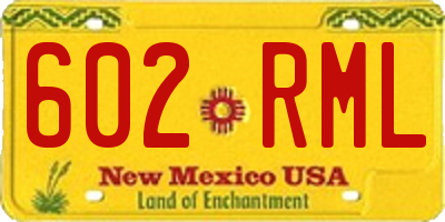 NM license plate 602RML