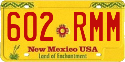 NM license plate 602RMM