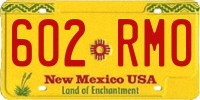 NM license plate 602RMO