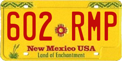 NM license plate 602RMP