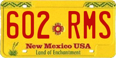 NM license plate 602RMS