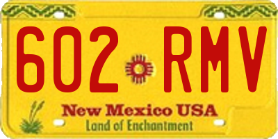 NM license plate 602RMV