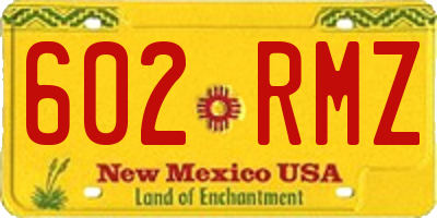 NM license plate 602RMZ