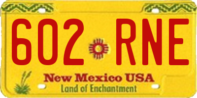 NM license plate 602RNE