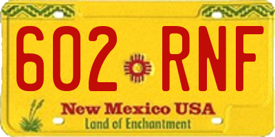 NM license plate 602RNF