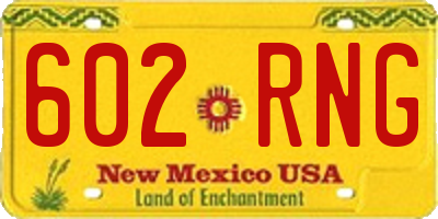 NM license plate 602RNG