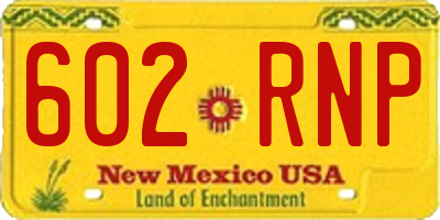 NM license plate 602RNP