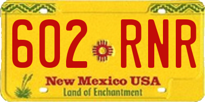 NM license plate 602RNR