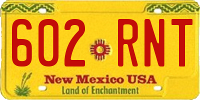 NM license plate 602RNT