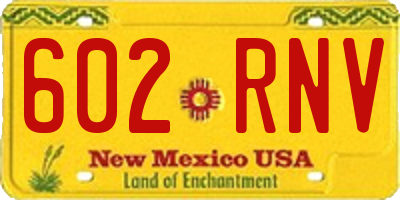 NM license plate 602RNV
