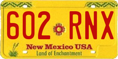 NM license plate 602RNX