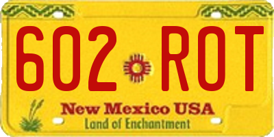 NM license plate 602ROT