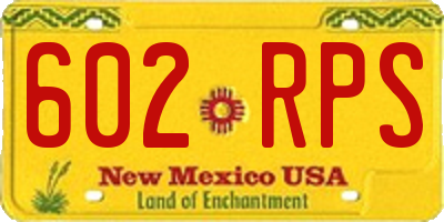NM license plate 602RPS