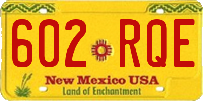 NM license plate 602RQE