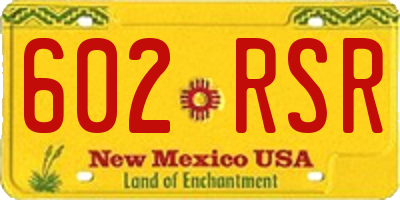 NM license plate 602RSR