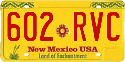 NM license plate 602RVC