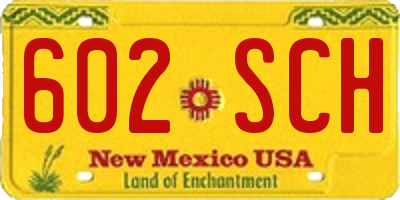 NM license plate 602SCH