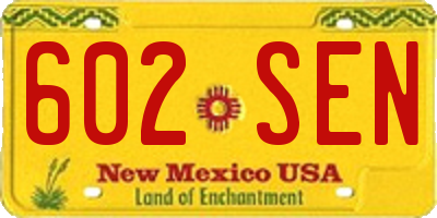 NM license plate 602SEN
