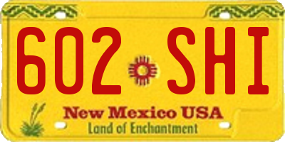 NM license plate 602SHI