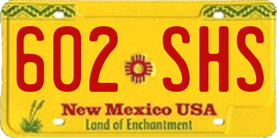 NM license plate 602SHS