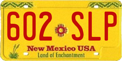 NM license plate 602SLP