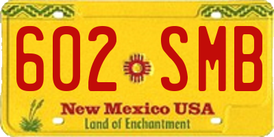 NM license plate 602SMB