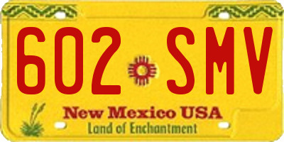 NM license plate 602SMV
