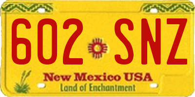NM license plate 602SNZ