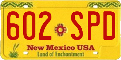 NM license plate 602SPD