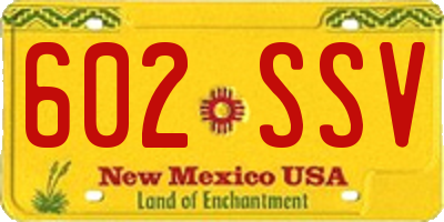NM license plate 602SSV