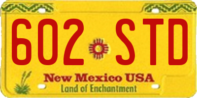 NM license plate 602STD