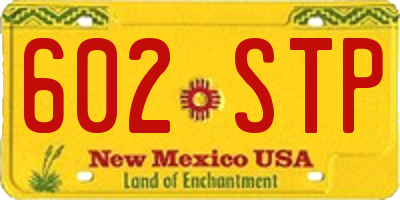 NM license plate 602STP