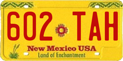 NM license plate 602TAH