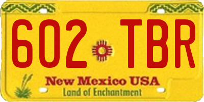 NM license plate 602TBR