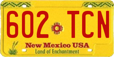 NM license plate 602TCN