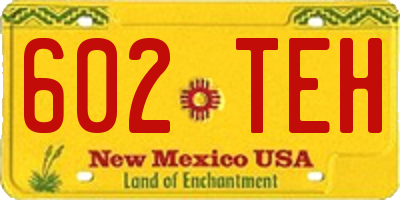 NM license plate 602TEH