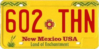 NM license plate 602THN