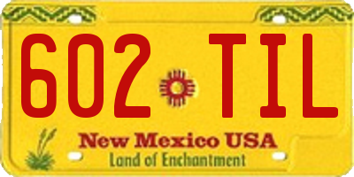 NM license plate 602TIL