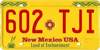 NM license plate 602TJI