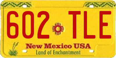NM license plate 602TLE