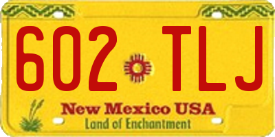NM license plate 602TLJ
