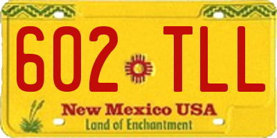 NM license plate 602TLL