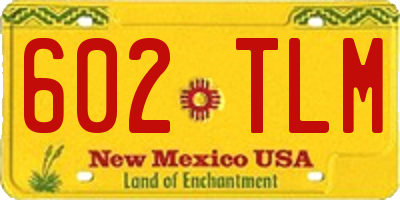 NM license plate 602TLM