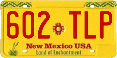 NM license plate 602TLP