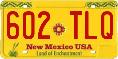 NM license plate 602TLQ